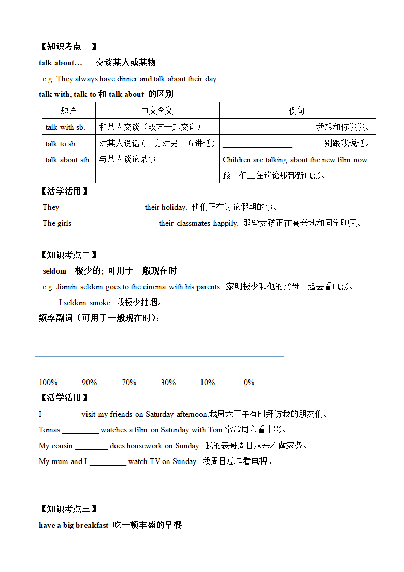 Module 3 Unit 6 At the weekend 知识点巩固练习（无答案）.doc第2页