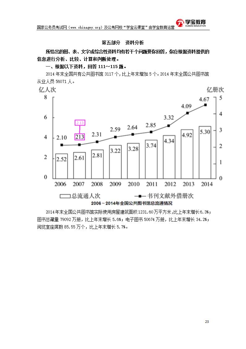 2016年国家公务员考试行测真题及答案(地市级)第23页