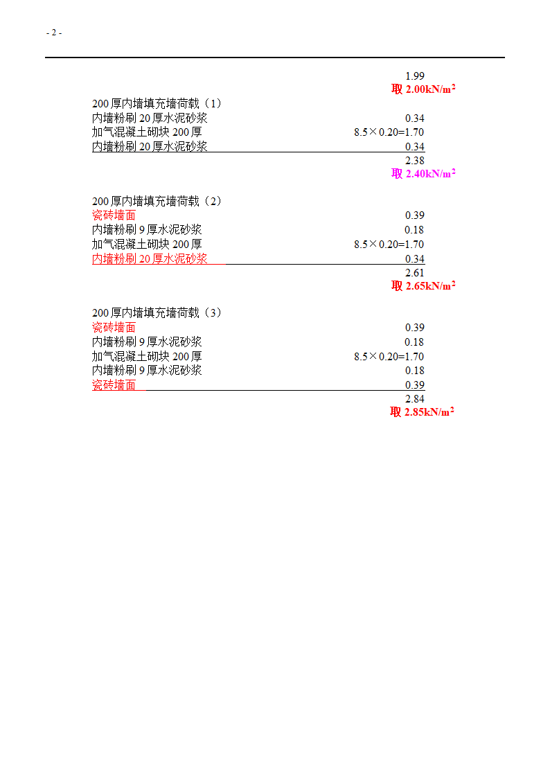 墙体线荷载的取值荷载新手模板.doc第2页