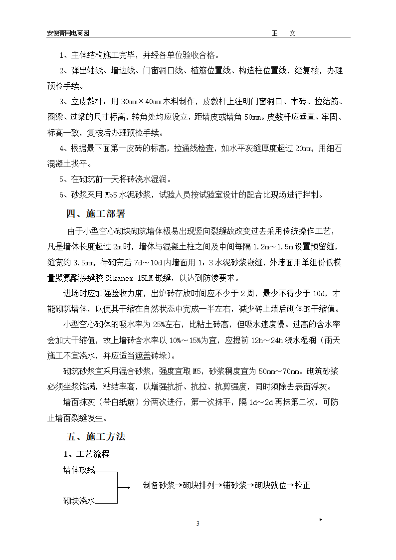 安徽青年电子商务产业园办公楼空心砖砌体工程专项施工方案.doc第3页