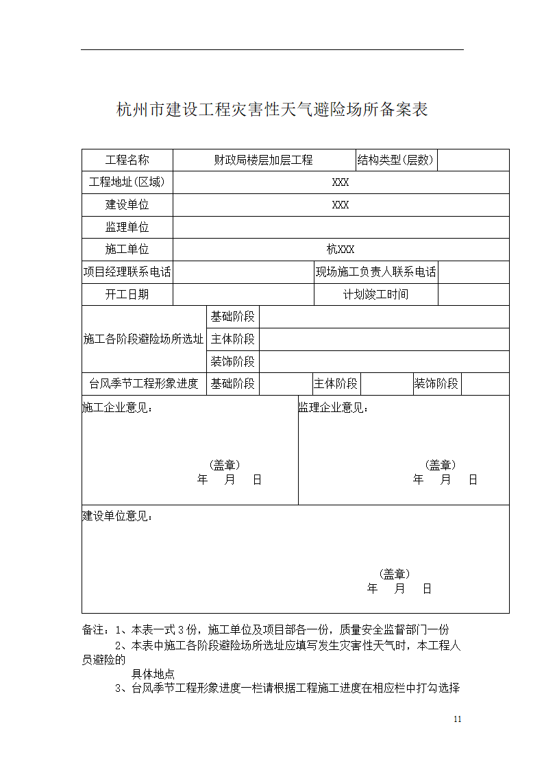 杭州某办公楼加层工程安全生产事故自然灾害应急救援预案.doc第12页