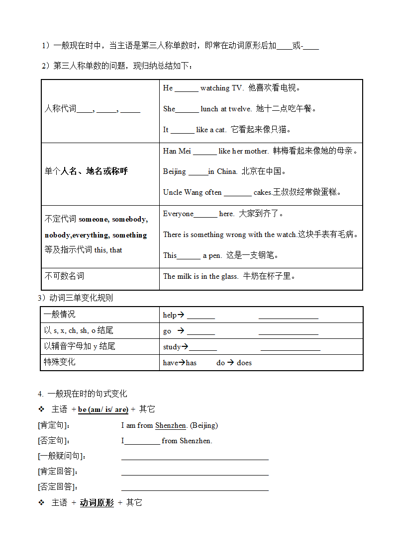 Module 3 Unit 5 Where is Ben 知识点巩固练习（无答案）.doc第2页