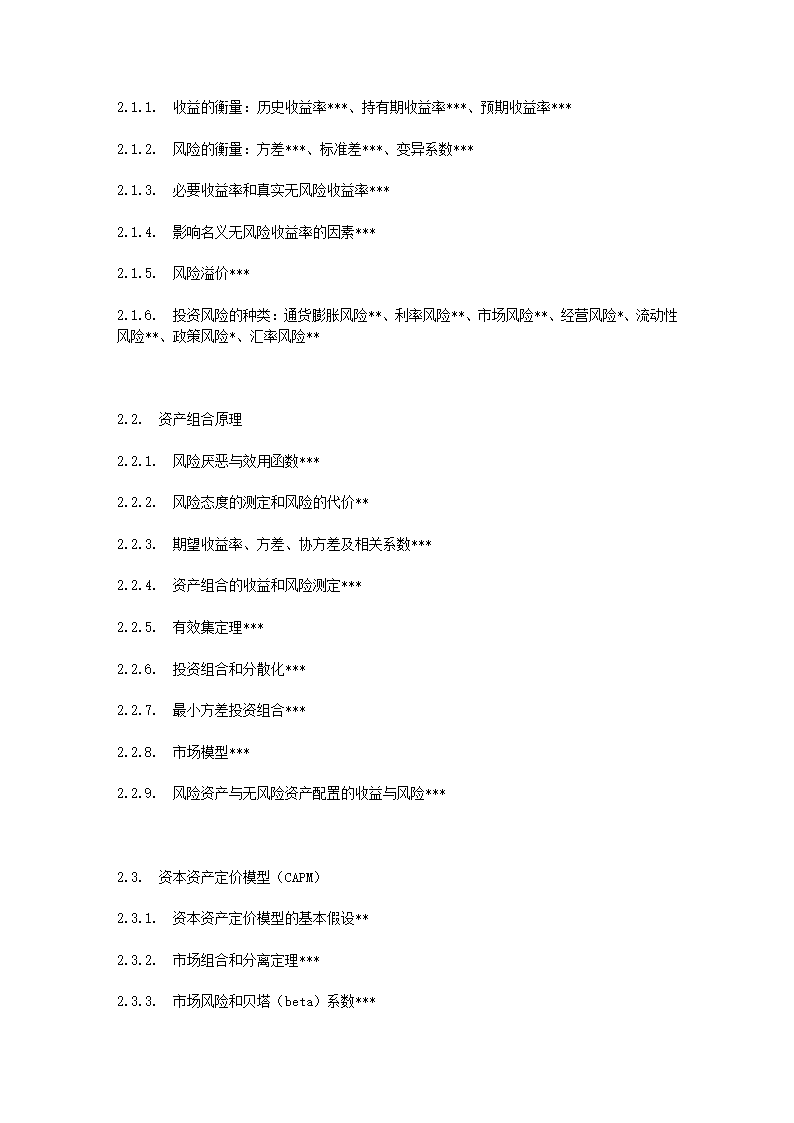 金融理财师(AFP)资格考试题型、样题、及难易程度示意第19页