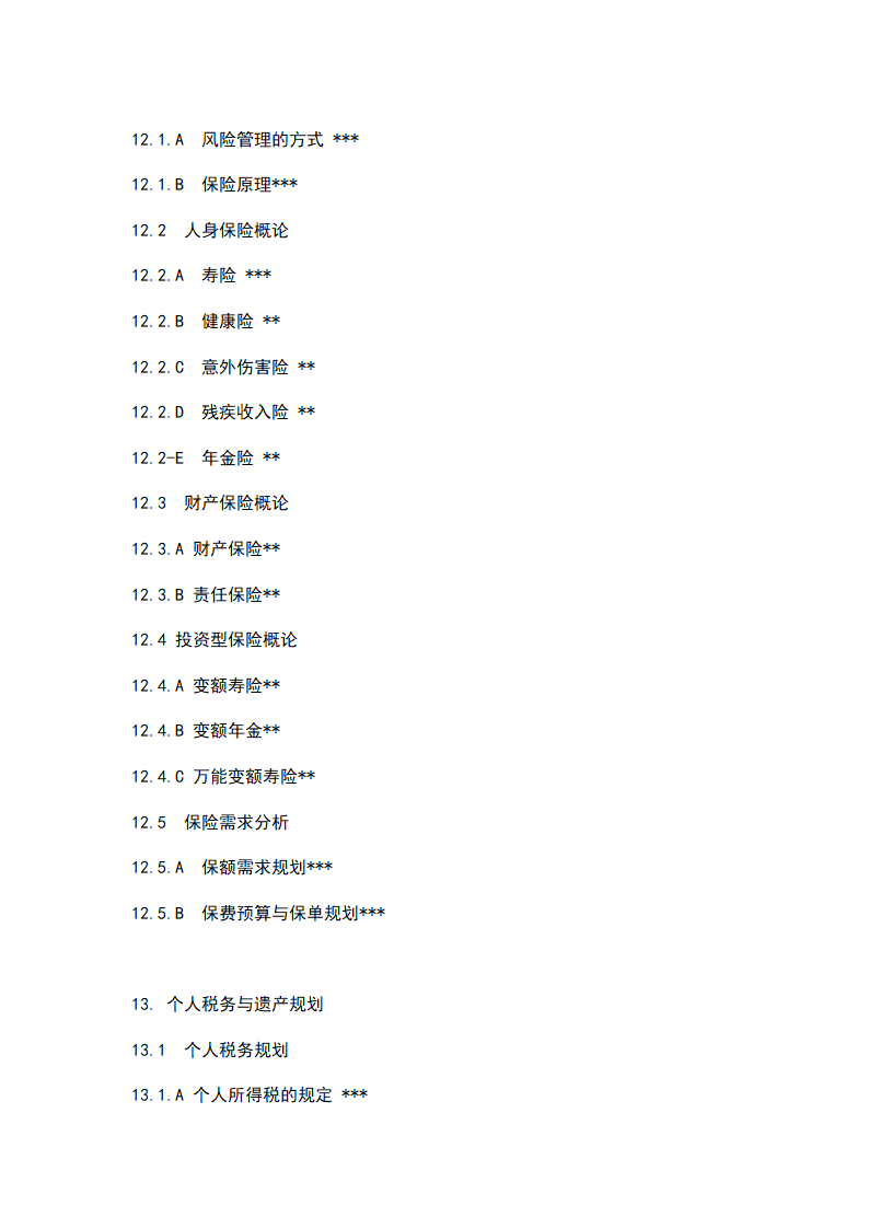 2009年金融理财师AFP资格考试样题第15页