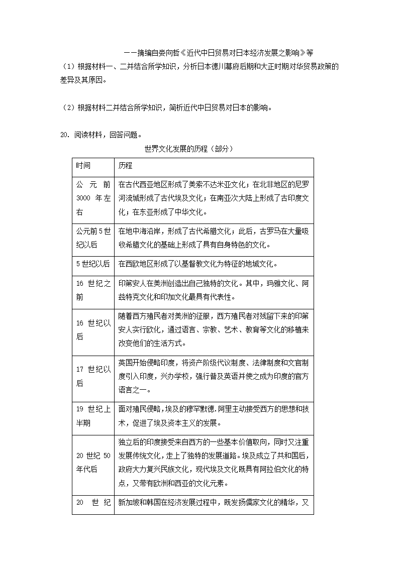 2022届辽宁省高三下学期高考模拟测试卷（一）历史试题（Word版，含解析）.doc第5页