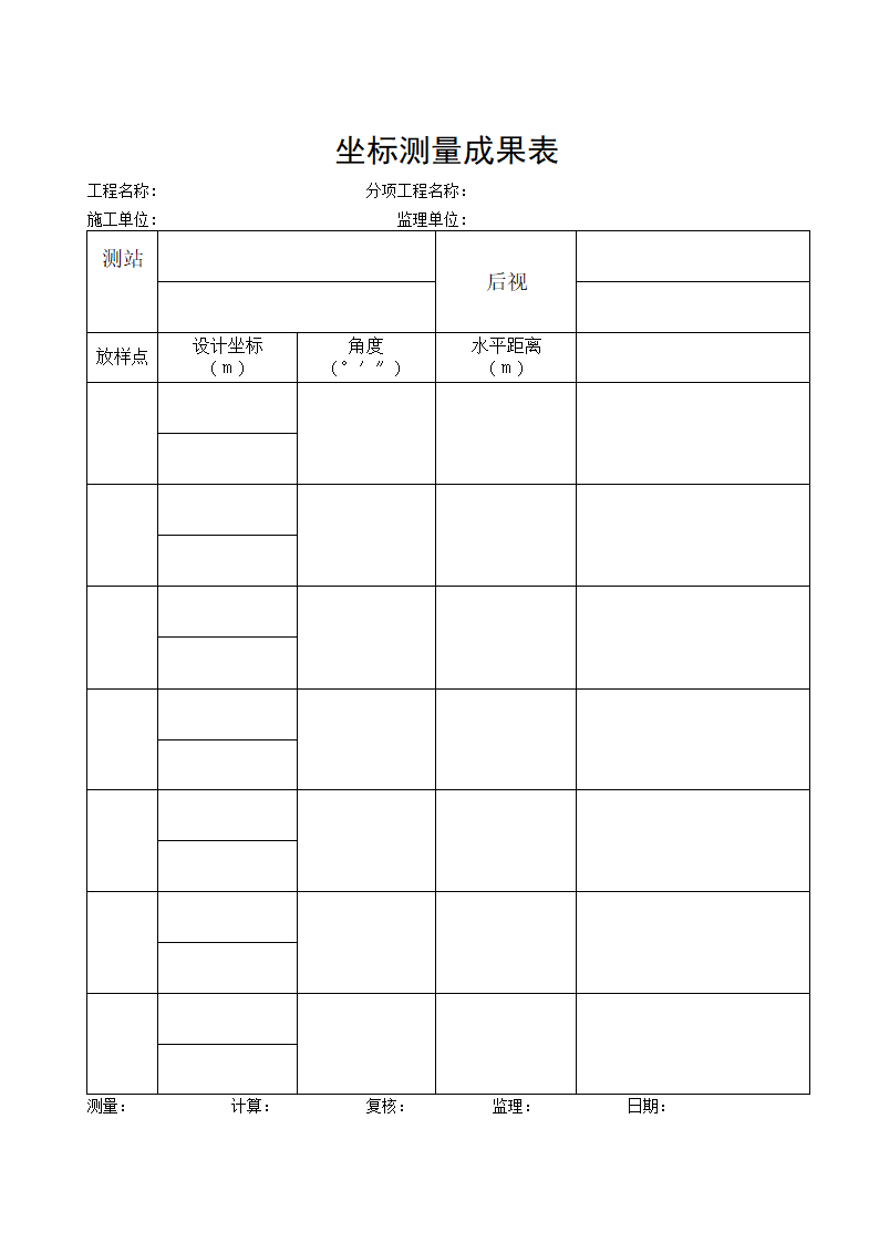 项目工程测量成果表.doc第5页