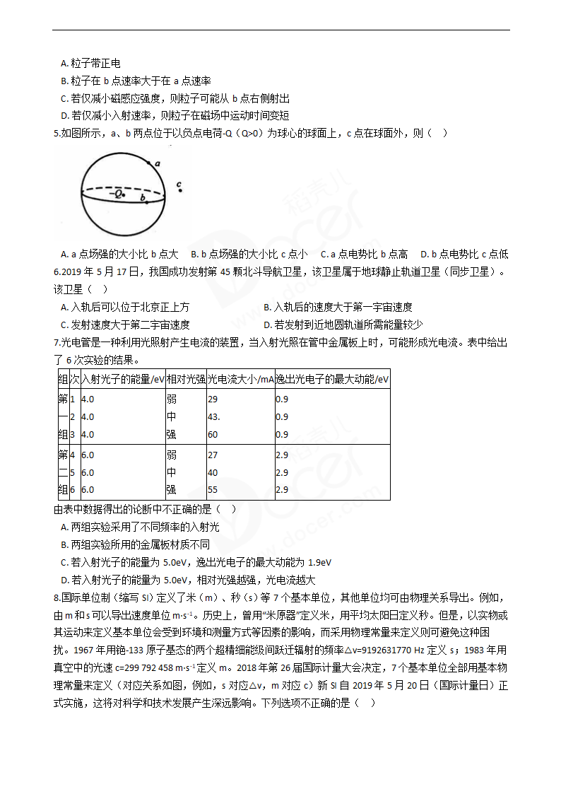 2019年高考理综物理真题试卷（北京卷）.docx第2页