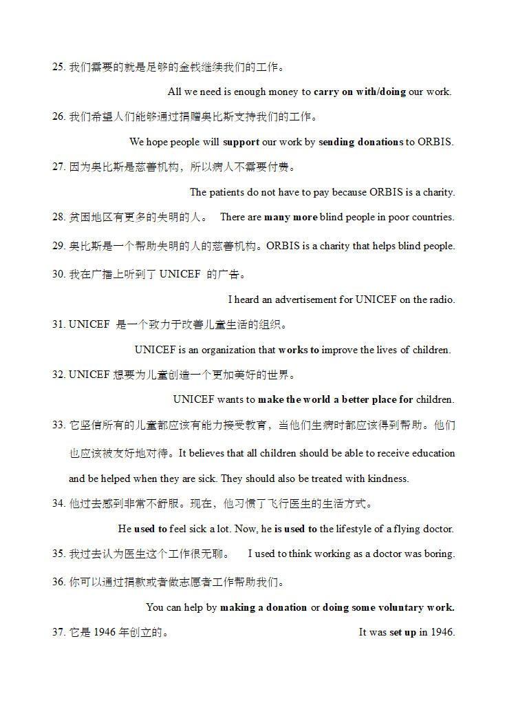 牛津译林版八年级英语下册Unit7 International Charities 单元知识点总结.doc第3页