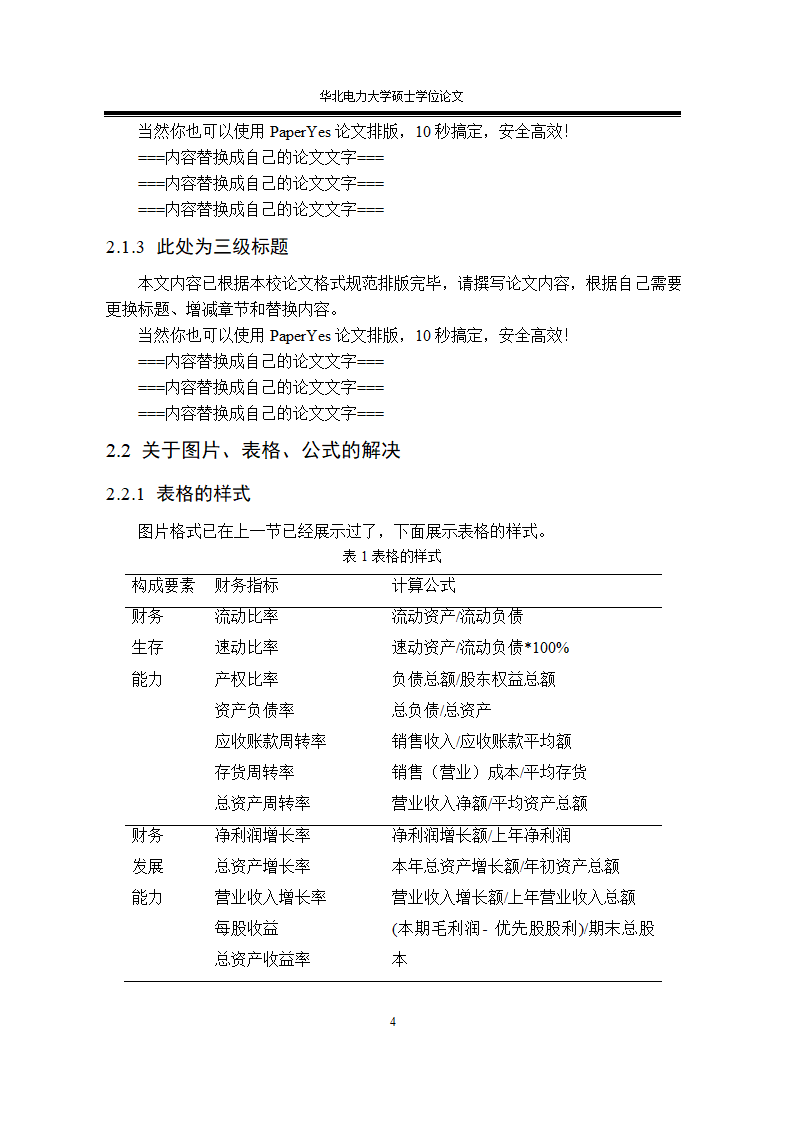 华北电力大学专业硕士学位论文格式范文模板.docx第14页