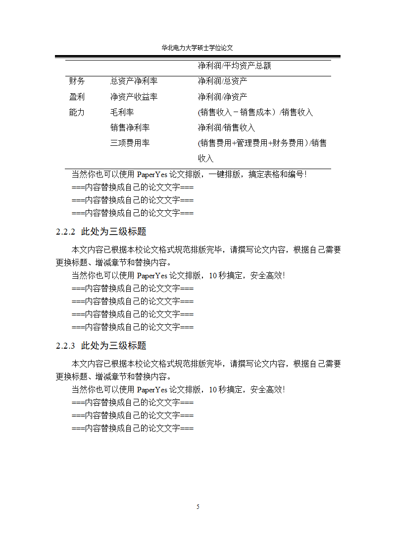 华北电力大学专业硕士学位论文格式范文模板.docx第15页