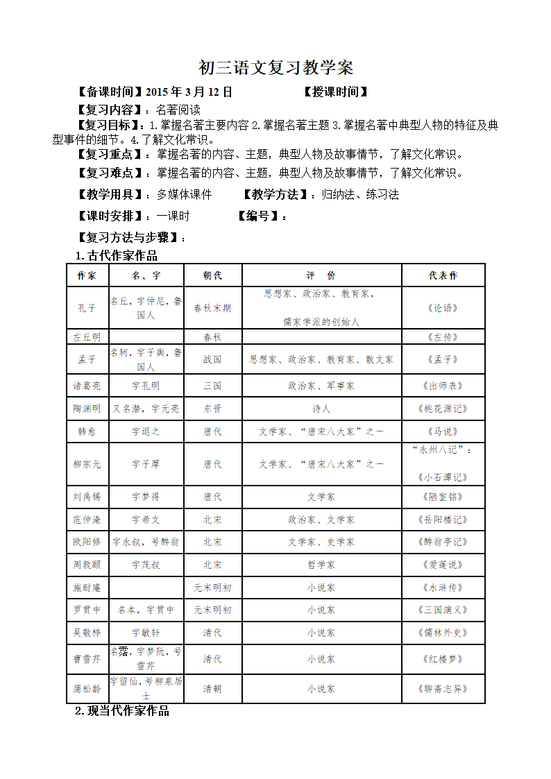 初中语文名著导读复习学案.doc第1页