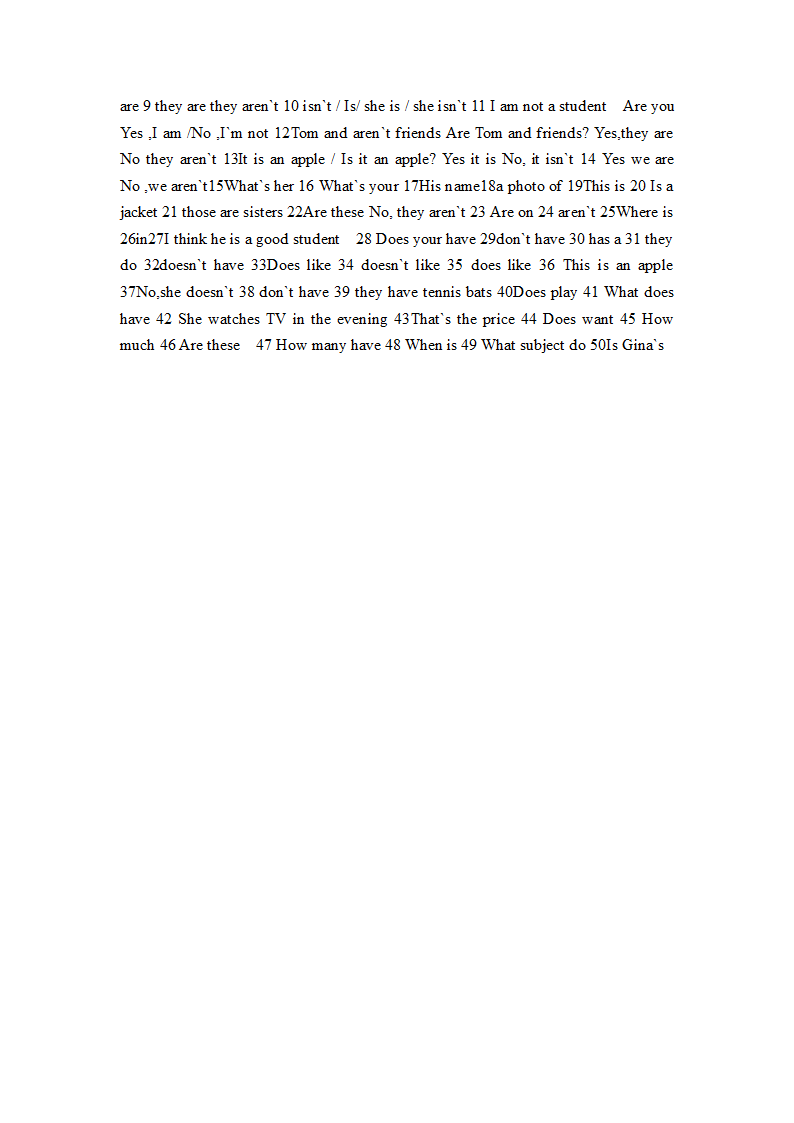 2021-2022学年人教版英语七年级上册期末冲刺--词汇与句型集训（含答案）.doc第9页