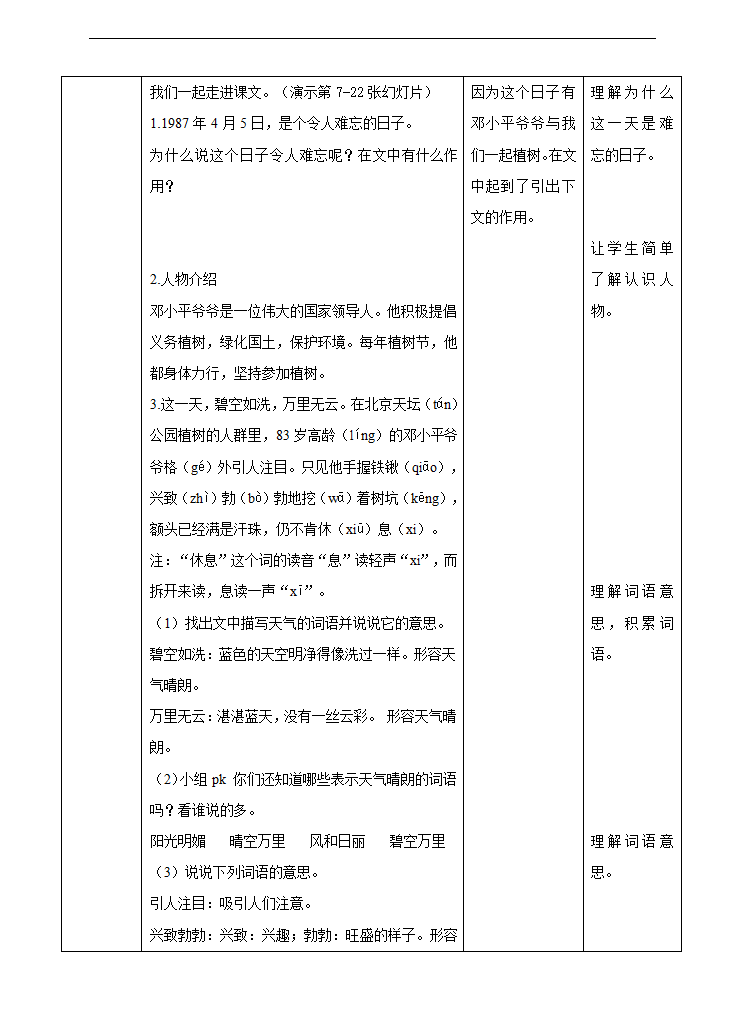 小学语文人教部编版二年级下册《第四课邓小平爷爷植树》教材教案.docx第3页