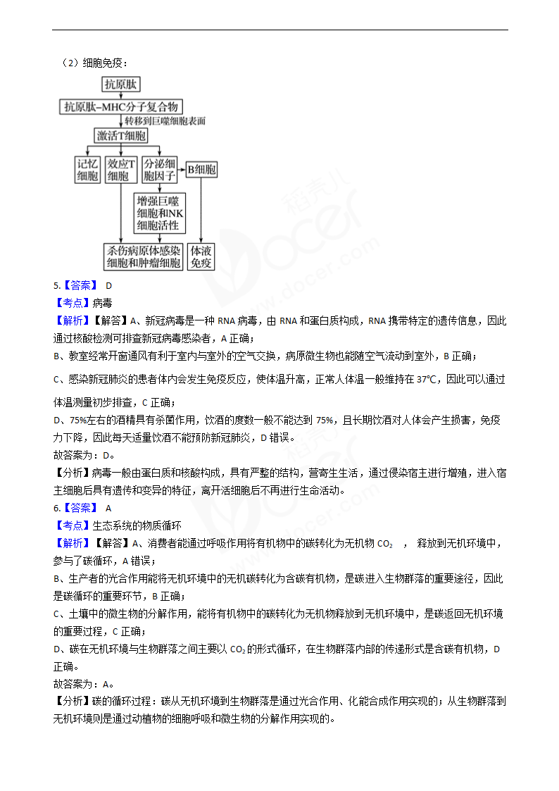 2020年高考理综生物真题试卷（全国Ⅲ）.docx第7页