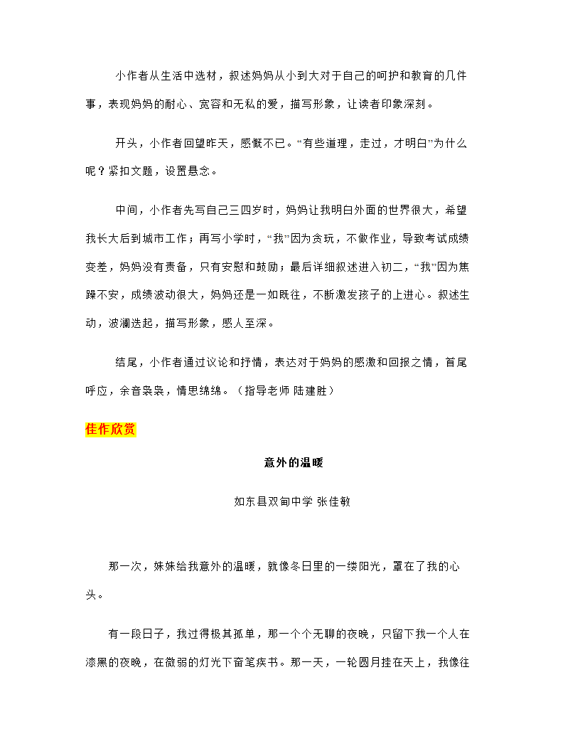 2023年中考语文作文专项突破：如何使写作叙事生动形象.doc第8页