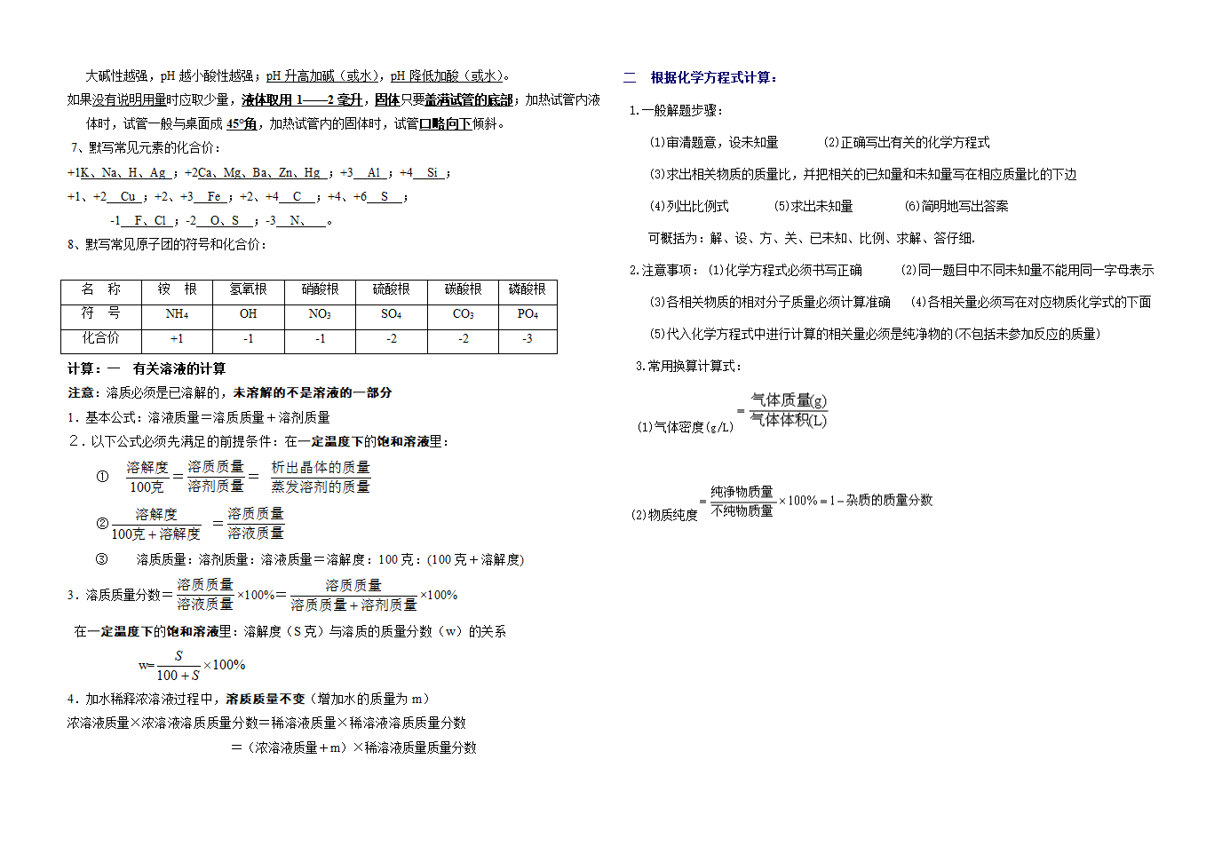 初三化学中考总复习知识点汇总[下学期].doc第6页