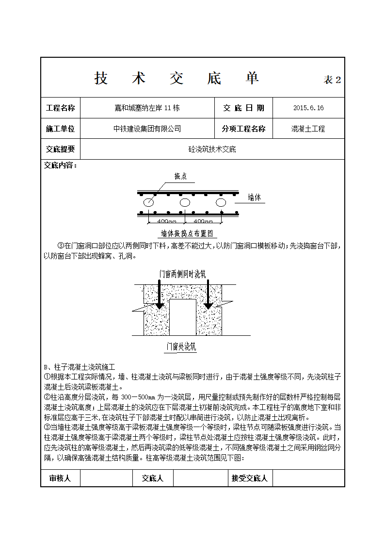 混凝土工程技术交底单.doc第2页