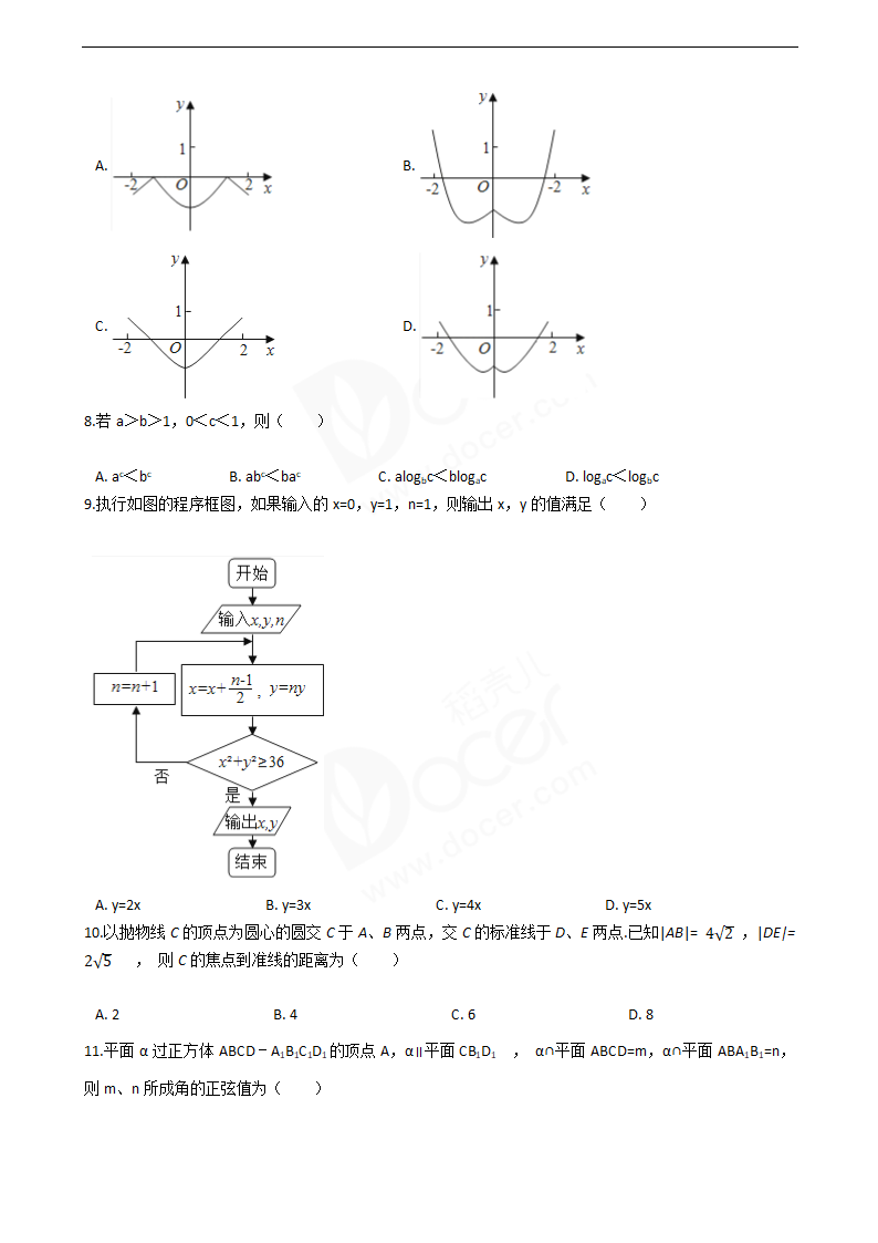 2016年高考理数真题试卷（全国乙卷）.docx第2页