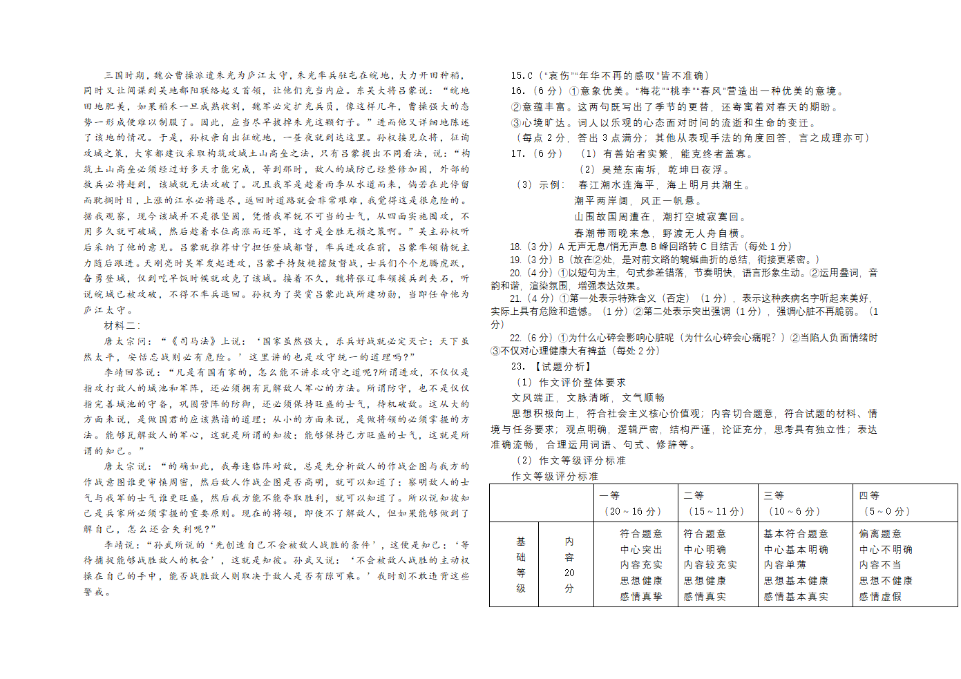 山东省济南市济南中学2024届高三下学期第二次高考模拟考试语文试卷（含答案）.doc第7页