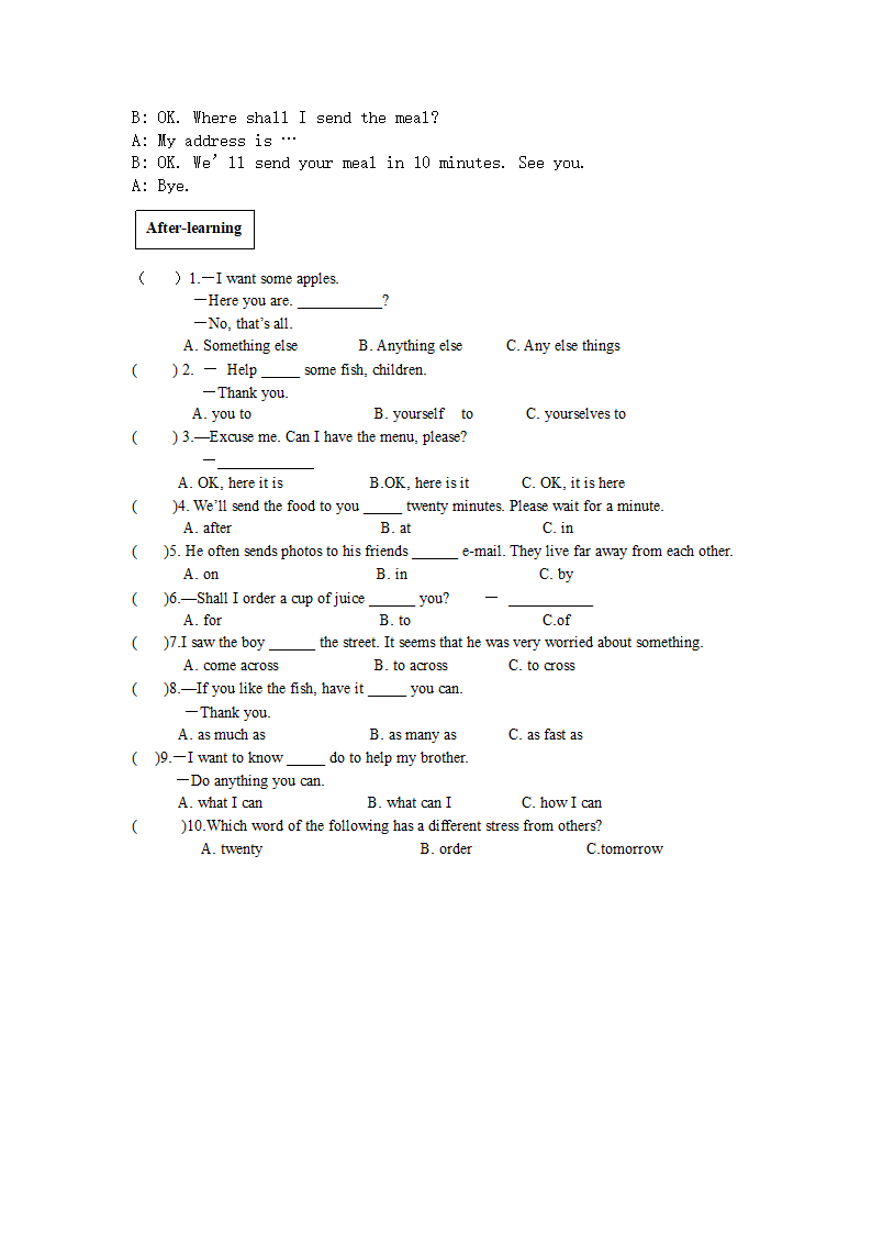 Unit7 Topic3 I Cooked the Most Successfully SectionB 学案（无答案）.doc第3页