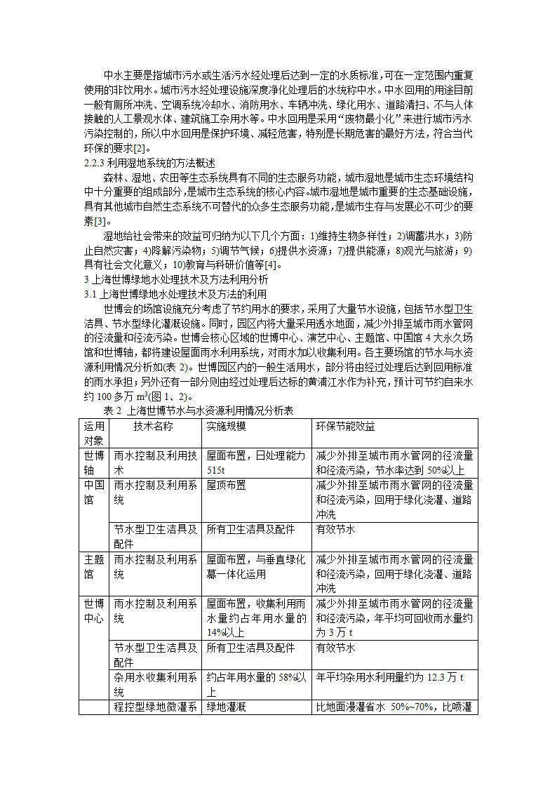 城市绿地中水处理技术及其利用的研究以上海世博绿地为例.doc第3页