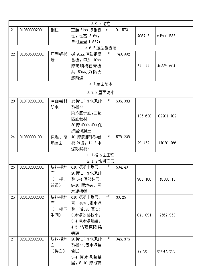 北京定额三层框架结构办公楼清单计价实例（工程量计算、清单、CAD图21张）.doc第3页