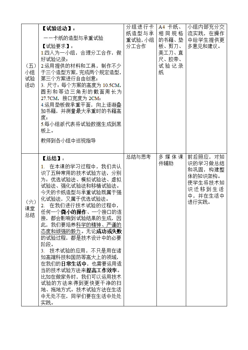 苏教版高中通用技术 必修一2.3  技术试验及其方法  教案.doc第6页