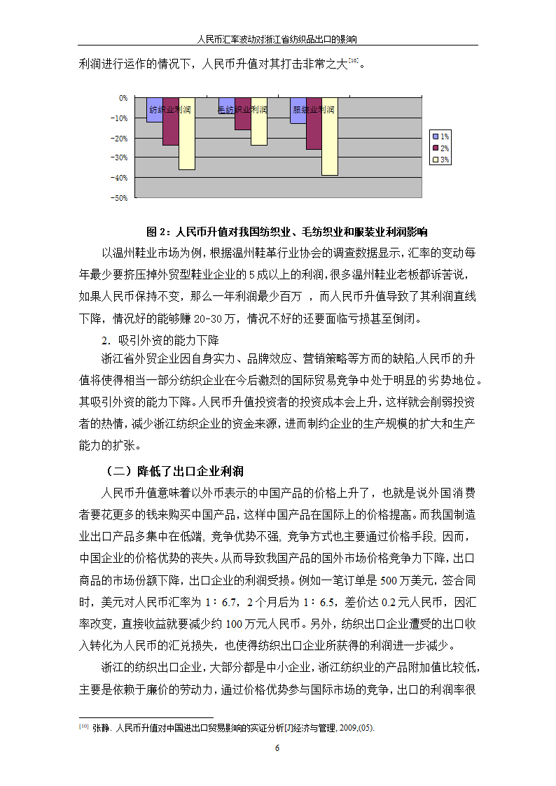 人民币汇率波动对浙江省纺织品出口的影响.doc第10页