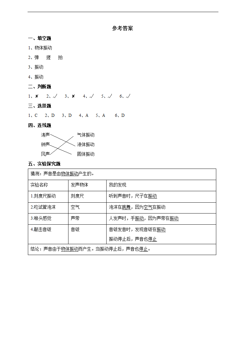 小学科学苏教版三年级下册《3.9 声音的产生》练习.docx第3页