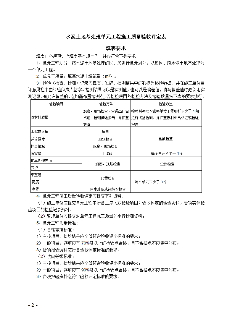 水泥土地基处理单元工程施工质量验收评定表.doc第2页