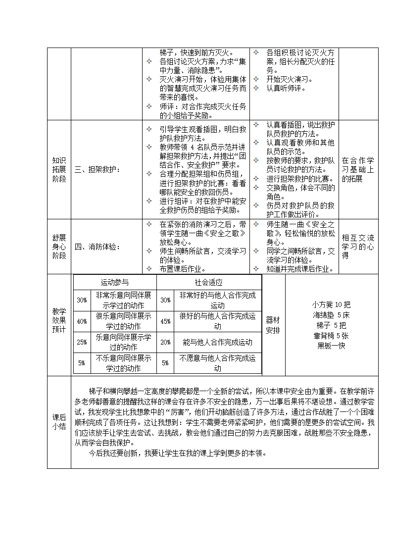 二年级体育学做消防员 —— 攀爬  教案 全国通用.doc第2页