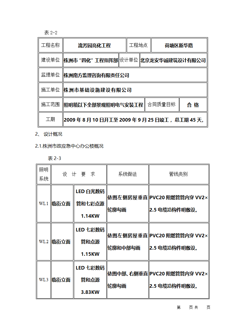 某市城市夜景亮化工程 （流芳园、市政应急中心办公楼） 施工组织设计.doc第9页