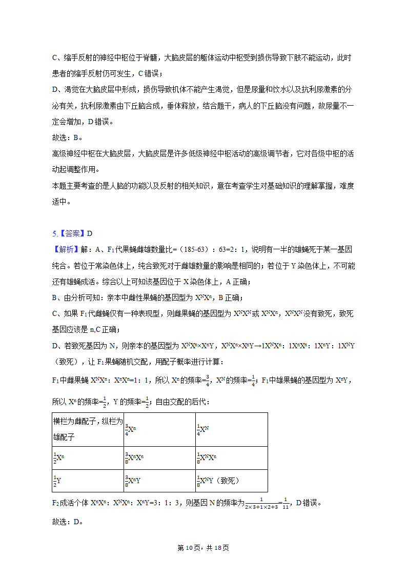 2023年吉林省通化市梅河口重点中学高考生物三模试卷（word版含答案解析）.doc第10页