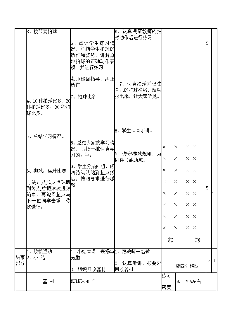 二年级体育小篮球——原地运球拍球  教案 全国通用.doc第3页