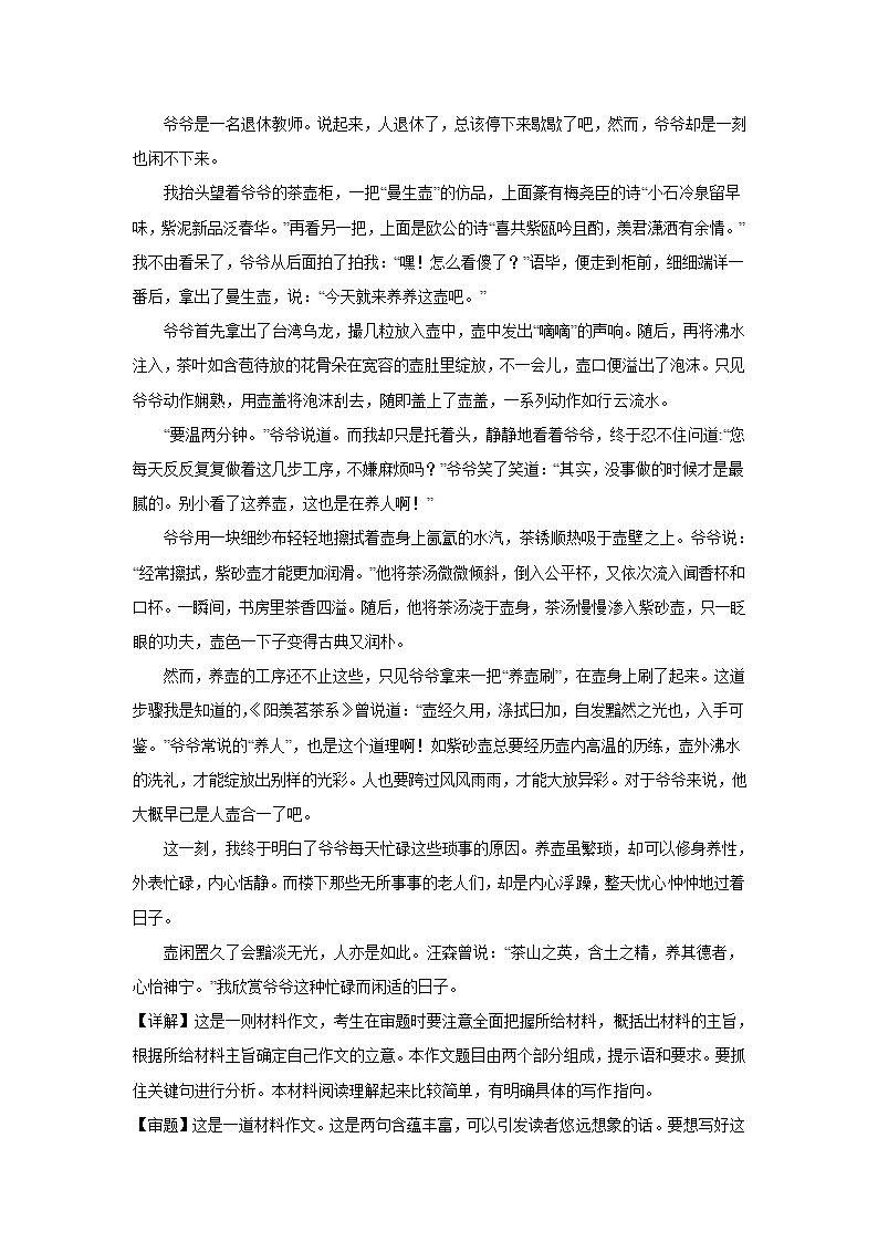 2024届高考作文主题训练：“忙”与“闲”（含解析）.doc第6页