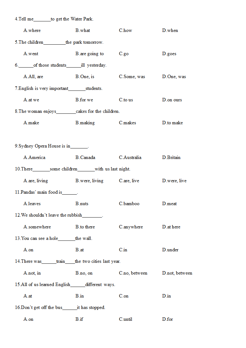 2021-2022学年牛津深圳版八年级上册英语期末复习词汇语法与翻译（无答案）.doc第10页