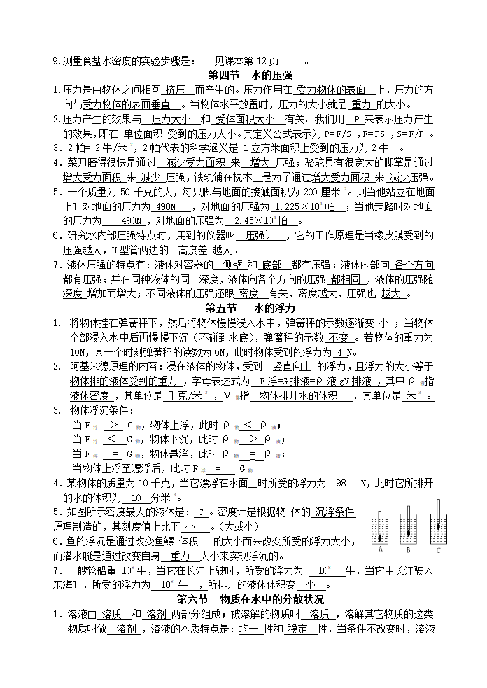 第一章 生活中的水 知识点归纳(浙江省嘉兴市郊区).doc第2页