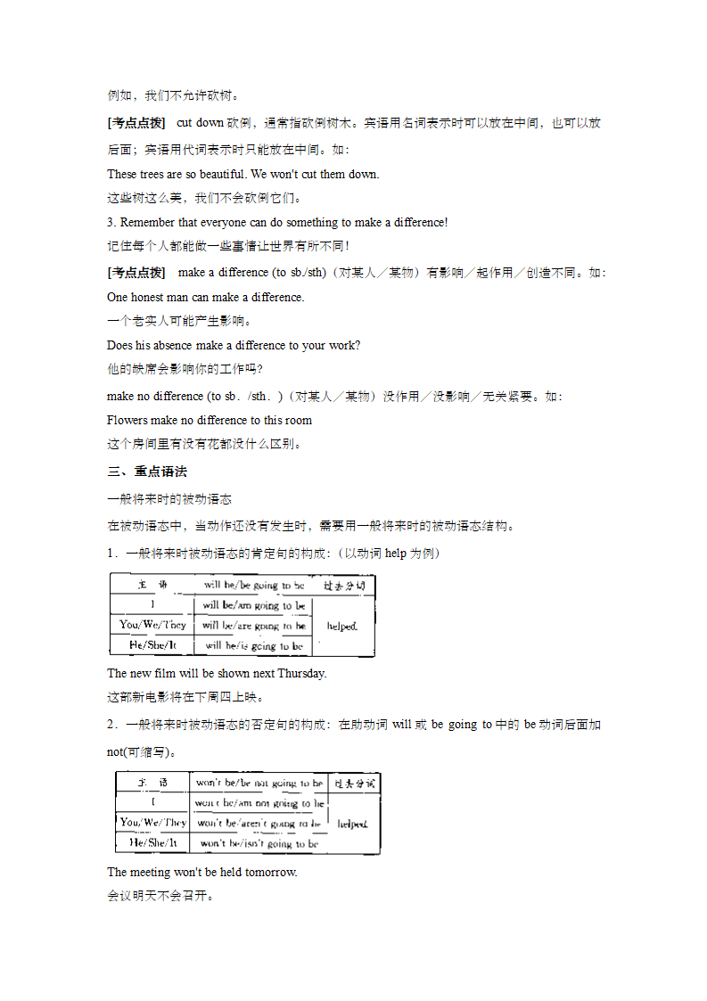 Unit 8 A green world 重点知识点汇总+巩固练习（含答案）.doc第7页