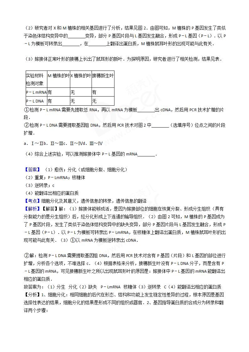 2016年高考理综真题试卷（生物部分）（北京卷）.docx第8页