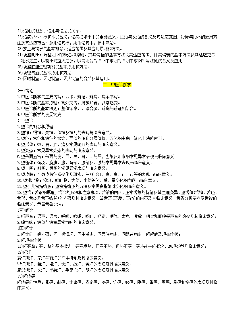 2012年  中医综合考研大纲第4页