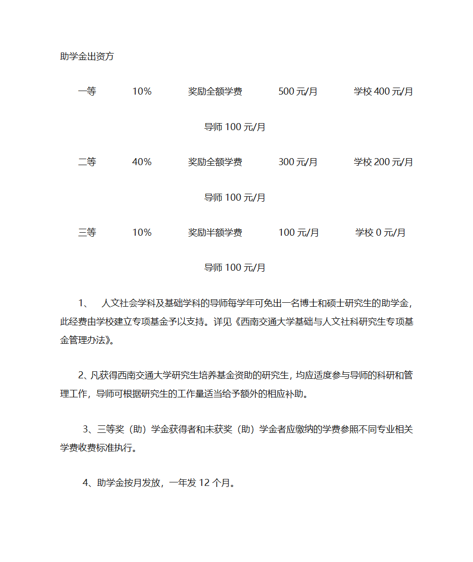 西南交通大学研究生学费第3页