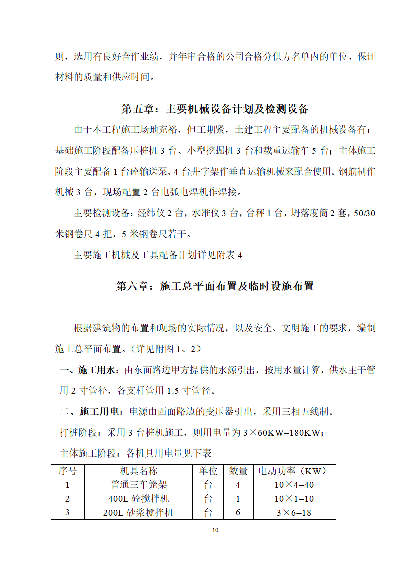 佛山盈峰粉末冶金科技公司（厂房、宿舍楼、办公楼） 土建工程施工 组织设计.doc第10页