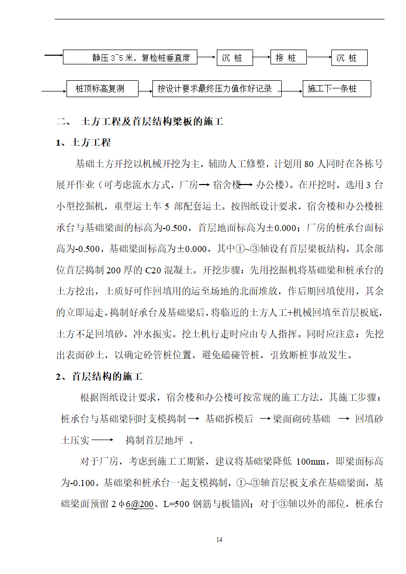 佛山盈峰粉末冶金科技公司（厂房、宿舍楼、办公楼） 土建工程施工 组织设计.doc第14页