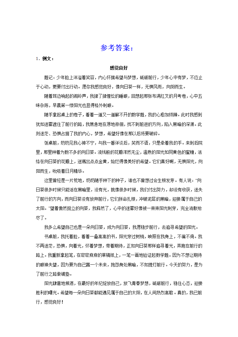 2024届高考作文主题训练：我感觉良好，我为祖国感到骄傲.doc第3页