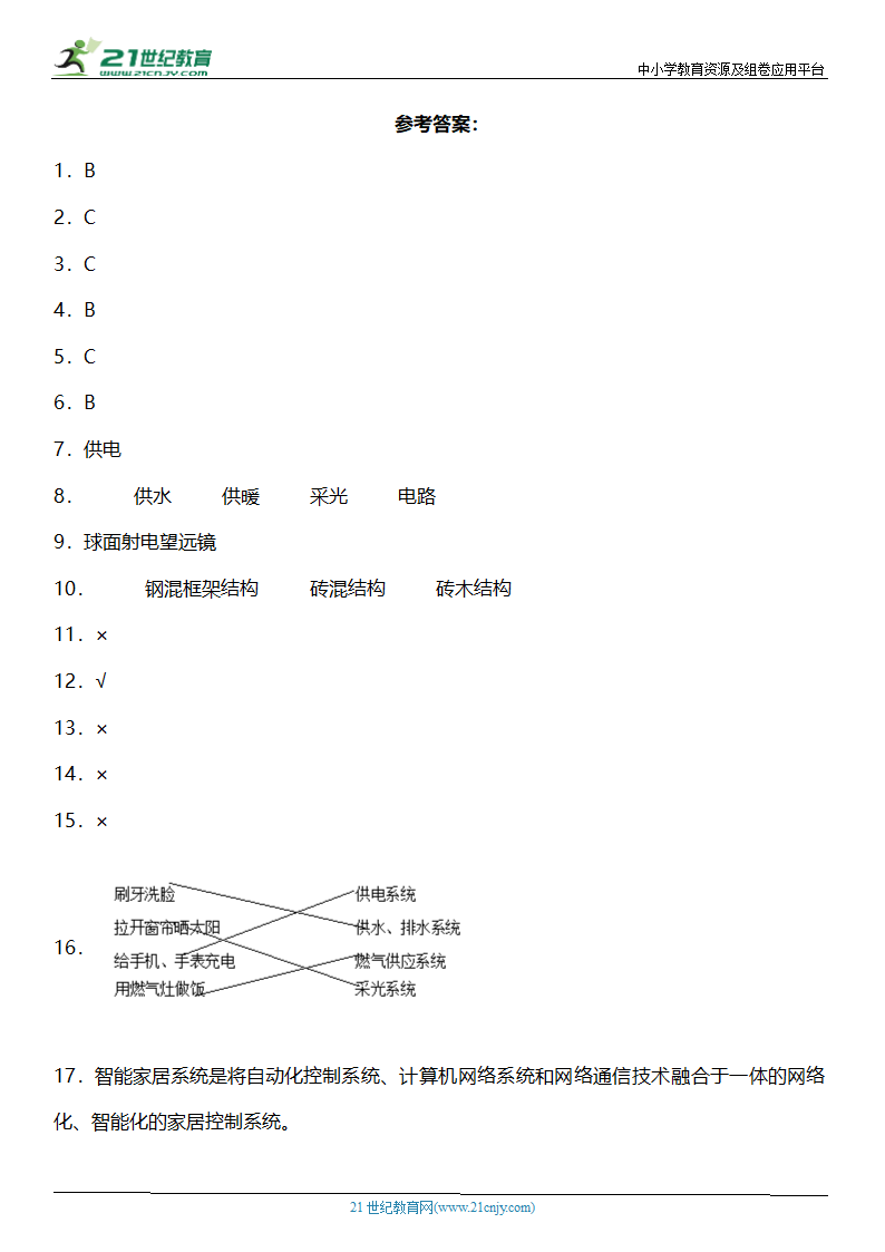 1.1《了解我们的住房》知识点+同步练习（含答案）.doc第6页