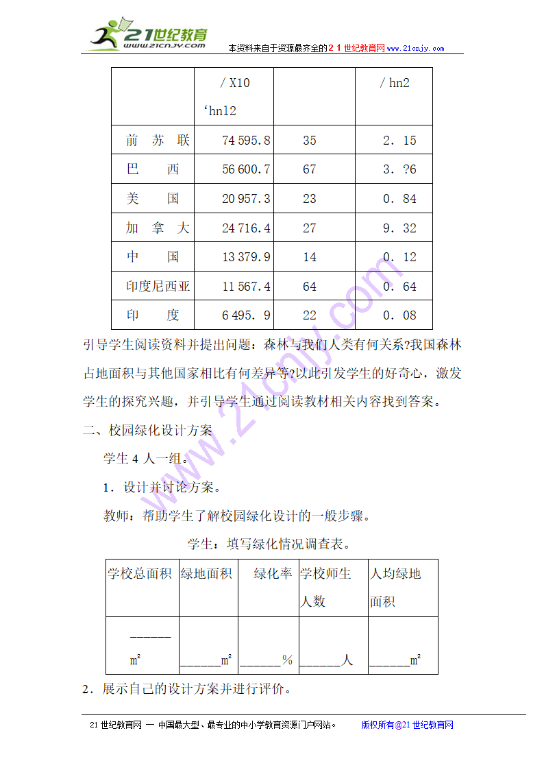 生物：第七章 绿色植物在生物圈中的作用 全章教案（苏教版七年级上）.doc第12页