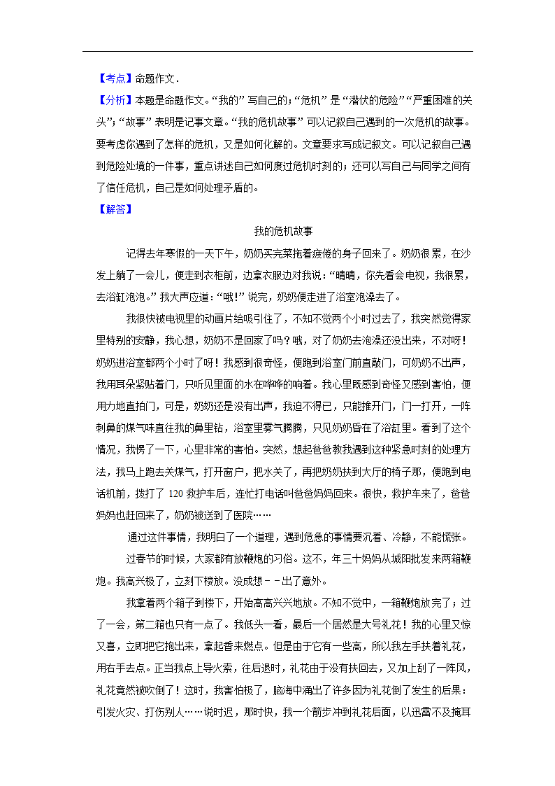 五年河南中考语文真题分类汇编之作文(含答案解析).doc第11页