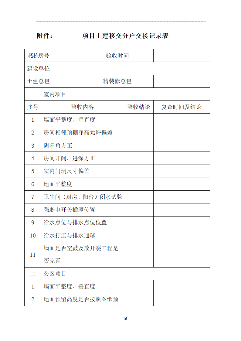 [海南]精装项目场地移交验收管理规定及技术标准（附表格）.doc第16页