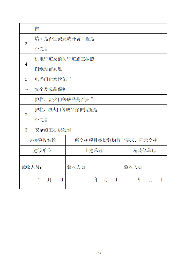 [海南]精装项目场地移交验收管理规定及技术标准（附表格）.doc第17页