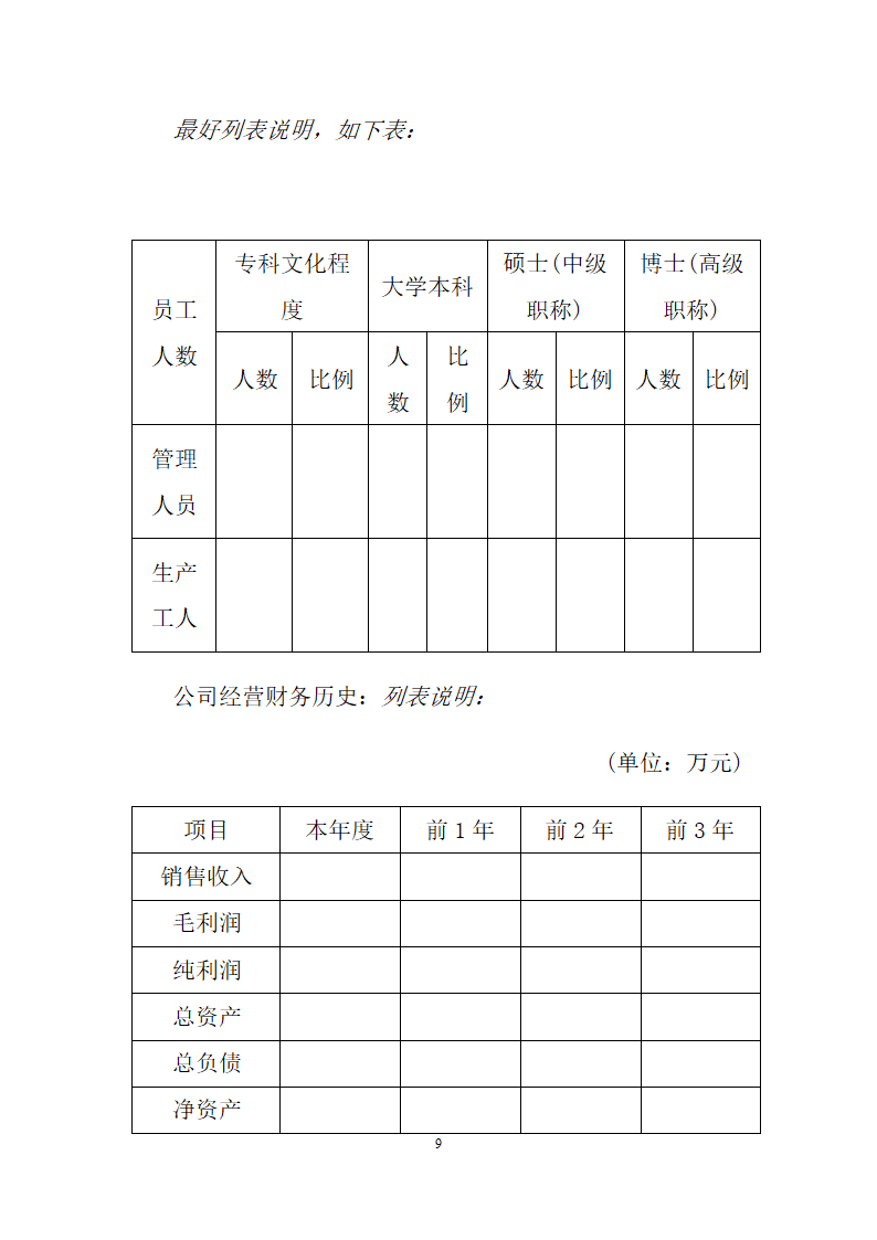 创业商业融资计划书模板.doc第10页